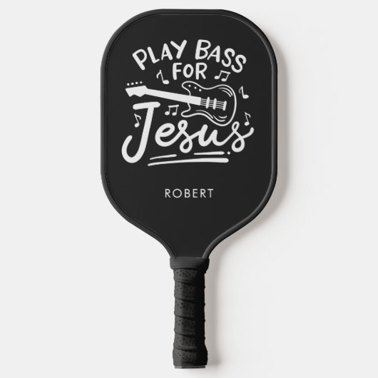 spielen Bass für Jesus Christliche Gitarrist Custo Pickleball Schläger (Vorderseite)