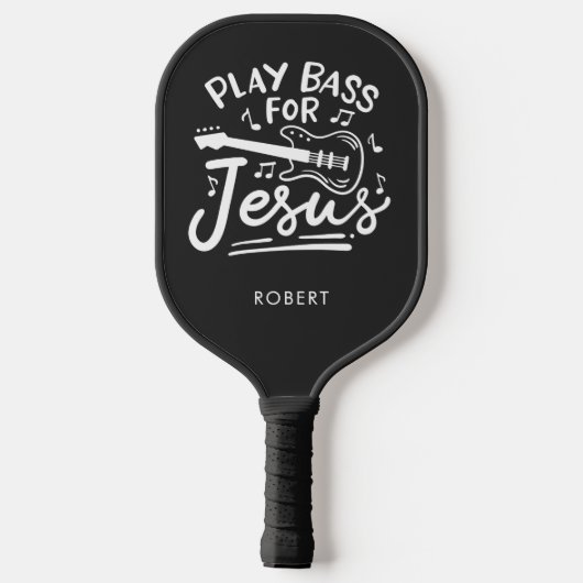 spielen Bass für Jesus Christliche Gitarrist Custo Pickleball Schläger (Rückseite)