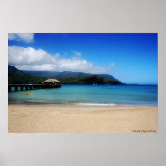 Spielen bei Hanalei Bay Print Poster