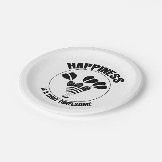 Spielen Dart Glück ist ein zäher Drohn Pappteller (Schrägansicht)