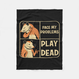 Spielen Dead Vermeiden Probleme Funny Possum Spaß Fleecedecke