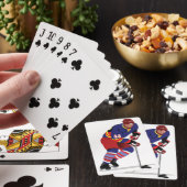 Spielen der Eis-Hockey-Spielkarten Spielkarten (In Situ)