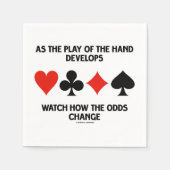 Spielen der Hand Entwicklungen beobachten, wie sic Serviette (Vorderseite)