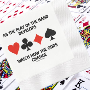 Spielen der Hand Entwicklungen beobachten, wie sic Serviette