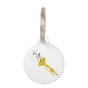 Spielen der Trompete Haustiermarke