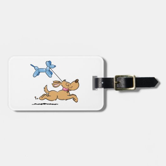 Spielen des Hundes Gepäckanhänger (Vorderseite horizontal)
