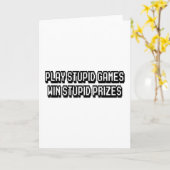 Spielen dumme Spiele Gewinnen dumme Preise Karte (Gelbe Blume)