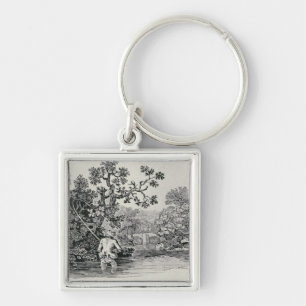 Spielen eines Lachses Schlüsselanhänger