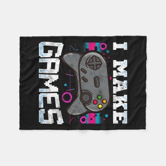 Spielen für Videospiele-Entwickler-Geschenk machen Fleecedecke (Vorderseite (Horizontal))