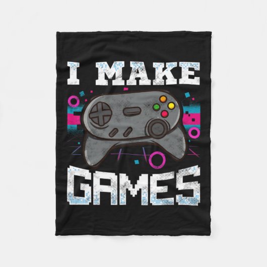 Spielen für Videospiele-Entwickler-Geschenk machen Fleecedecke (Vorderseite)