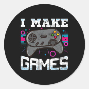 Spielen für Videospiele-Entwickler-Geschenk machen Runder Aufkleber