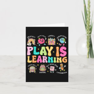 Spielen ist Lehrer erster Schultag Karte