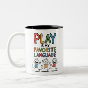 Spielen ist meine Lieblingssprache Zweifarbige Tasse
