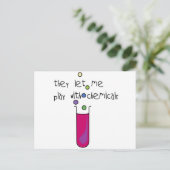 Spielen mit Chemikalien Postkarte (Stehend Vorderseite)