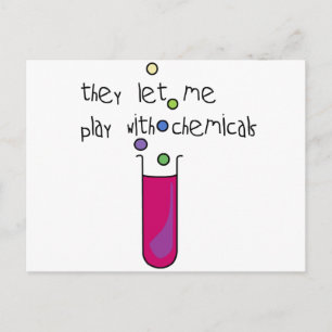Spielen mit Chemikalien Postkarte