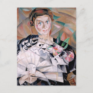 Spielen mit einem Fächer von Alice Bailly Postkarte