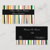 Spielen mit Farben! Berater-Streifen-Muster Visitenkarte (Vorne/Hinten)