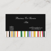 Spielen mit Farben! Berater-Streifen-Muster Visitenkarte (Rückseite)