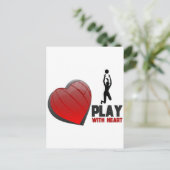 SPIELEN MIT HERZVOLLEYBALL POSTKARTE (Stehend Vorderseite)