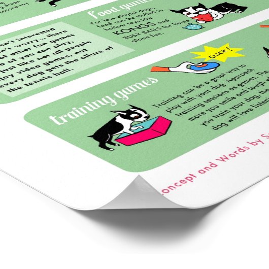 Spielen mit Ihrem Hund Poster (Ecke)