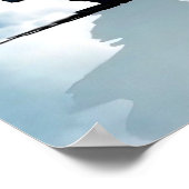 Spielen mit Katze auf einem Rainday Poster (Ecke)