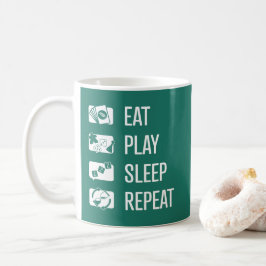 Spielen mit Live-Sleep-Repeat-Board White Art Tass Kaffeetasse