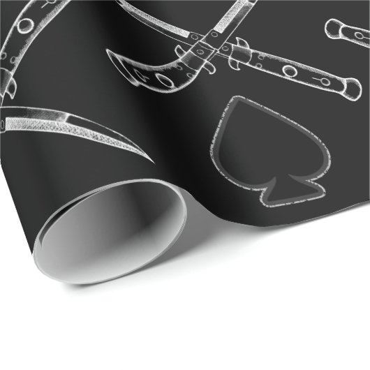 Spielen mit Messern Geschenkpapier (Rolleneckpunkt)