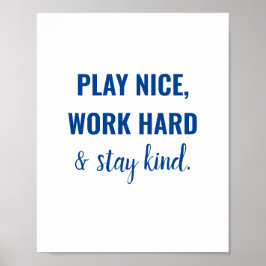 Spielen Nice Kid Playroom Unterrichten Poster