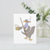 Spielen Pool Shark Huhn Funny Postkarte (Stehend Vorderseite)