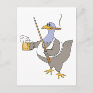 Spielen Pool Shark Huhn Funny Postkarte