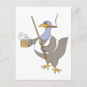 Spielen Pool Shark Huhn Funny Postkarte (Vorderseite)