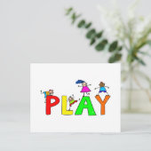Spielen Postkarte (Stehend Vorderseite)