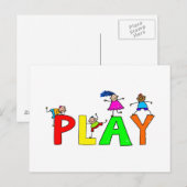 Spielen Postkarte (Vorne/Hinten)