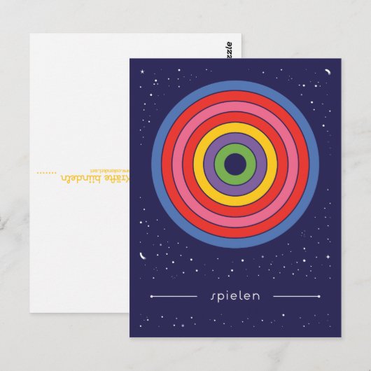 spielen postkarte (Vorne/Hinten)