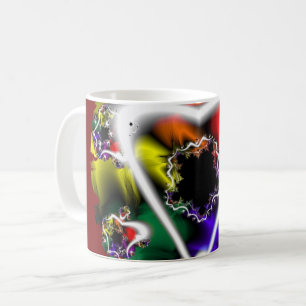 Spielen   Rainbow Fraktal Art Wrap Kaffeetasse