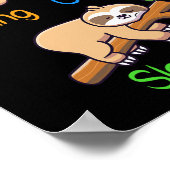 Spielen schlafender Gamer Sloth Männer Kinder Poster (Ecke)