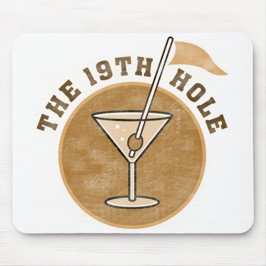 Spielen Sie 19. Loch-T - Shirts und Geschenke Golf Mousepad (Vorne)
