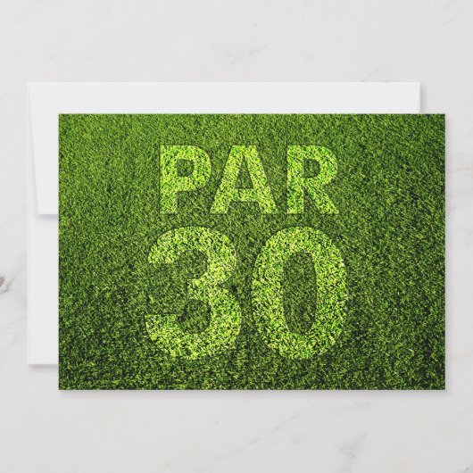 Spielen Sie 30. Geburtstags-Party Golf Einladung (Vorderseite)