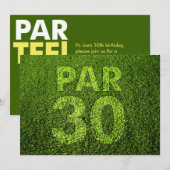 Spielen Sie 30. Geburtstags-Party Golf Einladung (Vorne/Hinten)