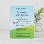 Spielen Sie 50. Geburtstagseinladung Golf Einladung (Stehend Vorderseite)