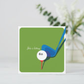 Spielen Sie 60. Geburtstag - noch schwingend Golf! Einladung (Stehend Vorderseite)