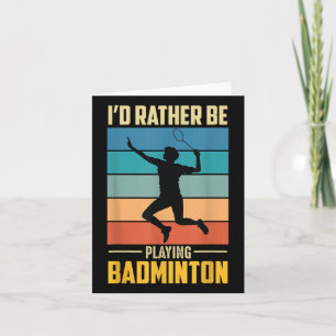 Spielen Sie Badminton Shuttle Retro Badminton Play Karte