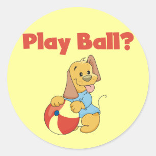 Spielen Sie Ball Tshirts und Geschenke Runder Aufkleber