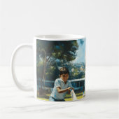 Spielen Sie Cricket Digital Art Kaffeetasse (Links)