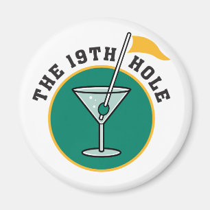 Spielen Sie das 19. Loch-Trinken Golf Magnet