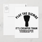 Spielen Sie das Djembe Postkarte (Vorne/Hinten)