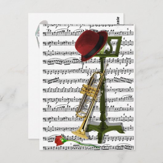 Spielen Sie das Jazz Postkarte (Vorne/Hinten)