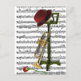 Spielen Sie das Jazz Postkarte