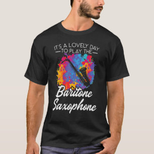 Spielen Sie das sächsische Baritone-Musikinstrumen T-Shirt