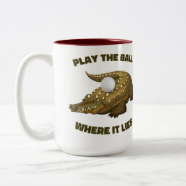 Spielen Sie den Ball, wo er liegt - Zwei-Tone-Golf Zweifarbige Tasse